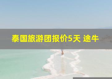 泰国旅游团报价5天 途牛